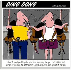 ding dong. cartoon by hugh harrison illustration and design.