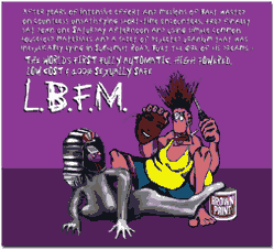 l.b.f.m. cartoon by hugh harrison illustration and design.